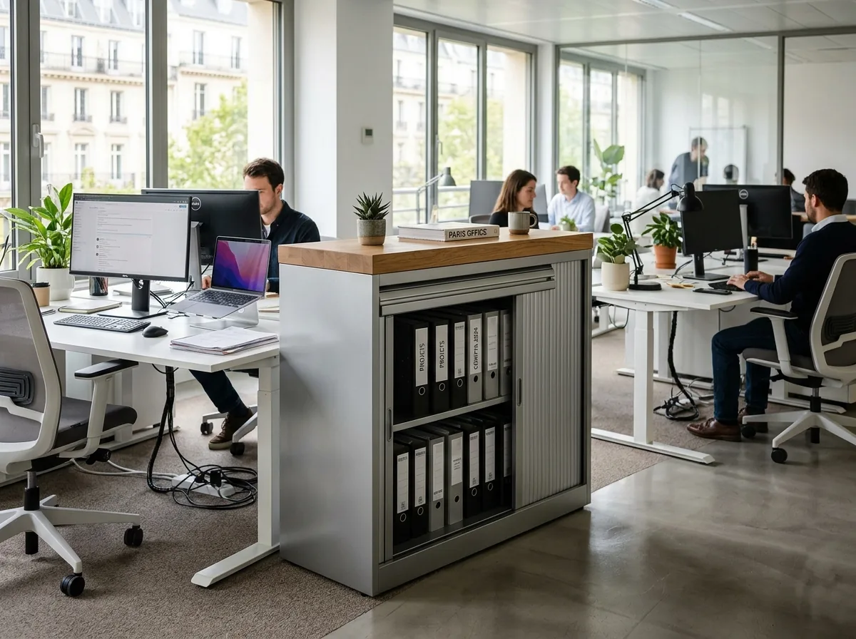 Steelcase Armoire Rideaux Mi-Hauteur Séparation d'Espace