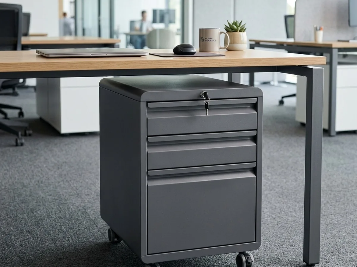 Steelcase Caisson Métallique Mobile 3 Tiroirs